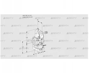 VAG115R/NWBE (88001025) Газовый клапан с регулятором соотношения Kromschroder