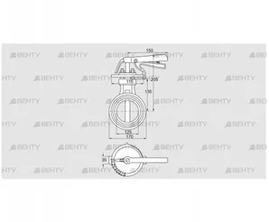 DKR 125Z03H100D (72702100) Дроссельная заслонка Kromschroder