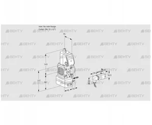 VAG1T-/15N/NQBK (88030715) Газовый клапан с регулятором соотношения Kromschroder