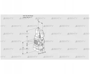 VAG1T-/25N/NQSRAA (88007188) Газовый клапан с регулятором соотношения Kromschroder