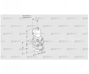 VAG1T25N/NQSLAA (88008421) Газовый клапан с регулятором соотношения Kromschroder