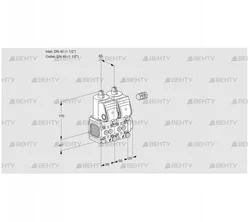 VCS2E40R/40R05FNNWR/PPPP/PPPP (88101227) Сдвоенный газовый клапан Kromschroder