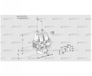 VCH1E20R/20R05FNHEVWR/1-PP/3-PP (88107664) Клапан с регулятором расхода Kromschroder