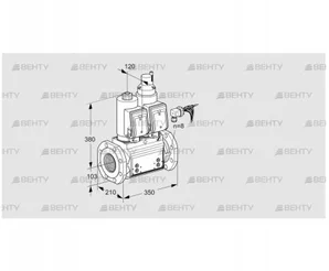 VCS8100F05NLKGRB/PPPP/PPPP (88206932) Сдвоенный газовый клапан Kromschroder