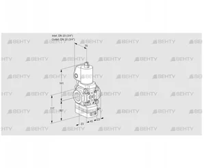 VAG1T20N/NQGLAA (88016474) Газовый клапан с регулятором соотношения Kromschroder