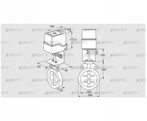 IDR300Z03D100AU/50-07W7TR10 (88302454) Дроссельная заслонка Kromschroder