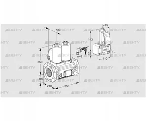 VCS8100F05NNWLE/PPZ-/PPPP (88207014) Сдвоенный газовый клапан Kromschroder