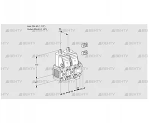 VCS2E40F/40R05FNNVWR3/PPPP/PPPP (88101767) Сдвоенный газовый клапан Kromschroder