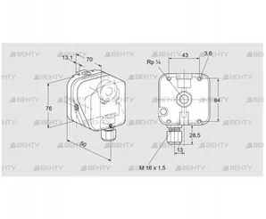 DG 150BG-3 (84447420) Датчик-реле давления газа Kromschroder