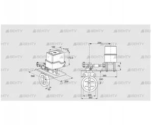 IDR300Z03D450GAW/50-60W30TR10 (88302722) Дроссельная заслонка Kromschroder