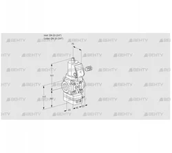 VAD120R/NKSR-100A (88012751) Газовый клапан с регулятором давления Kromschroder