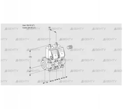 VCS2E50R/50R05NNWR/PPPP/PPPP (88100048) Сдвоенный газовый клапан Kromschroder