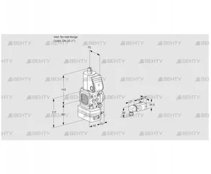 VAD1-/25R/NW-25A (88030676) Газовый клапан с регулятором давления Kromschroder