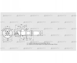 BIC 65HB-600/735-(34A)ER (84031580) Газовая горелка Kromschroder