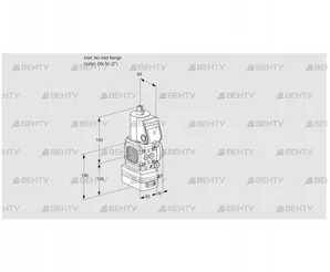 VAD3-/50R/NQ-50A (88025335) Газовый клапан с регулятором давления Kromschroder