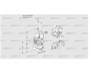 VAD1-/25R/NW-100A (88000897) Газовый клапан с регулятором давления Kromschroder