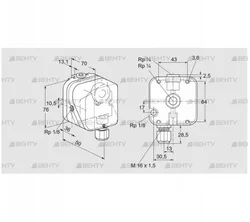 DG 400UG-3 (84447596) Датчик-реле давления газа Kromschroder