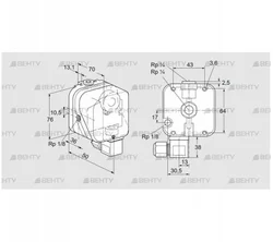 DG 30U-6 (84447291) Датчик-реле давления газа Kromschroder