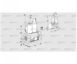 VCS780F05NLWL3E/PPZ-/PPPP (88203304) Сдвоенный газовый клапан Kromschroder