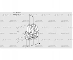 VCS2T50N/50N05NNQR/PPPP/MMMM (88104553) Сдвоенный газовый клапан Kromschroder