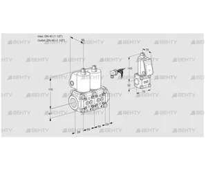 VCS2E40R/40R05NNWL/PPBS/PPPP (88105115) Сдвоенный газовый клапан Kromschroder