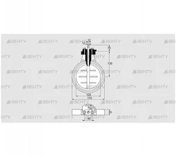 DKR 125Z03F100A (03149298) Дроссельная заслонка Kromschroder