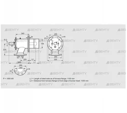 ZIO 200HM-1100/1035-(24)D (84199042) Газовая горелка Kromschroder