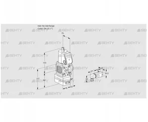 VAD1-/25R/NW-25A (88033557) Газовый клапан с регулятором давления Kromschroder