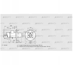 BIO 80HB-200/135-(16A)F (84199181) Газовая горелка Kromschroder