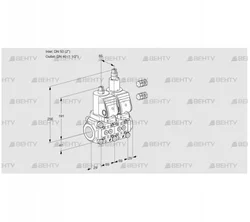 VCS2E50R/40R05NLWGR3/PPPP/PPPP (88107089) Сдвоенный газовый клапан Kromschroder