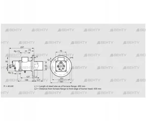 BIO 50RG-450/435-(40)D (84015553) Газовая горелка Kromschroder