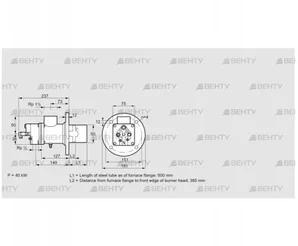 BIO 50HG-500/385-(38)DB (84199273) Газовая горелка Kromschroder