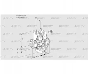 VCH1T15N/15N05NHAVWR/PPPP/PPPP (88104389) Клапан с регулятором расхода Kromschroder