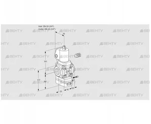 VAG120R/NWGLAE (88018502) Газовый клапан с регулятором соотношения Kromschroder