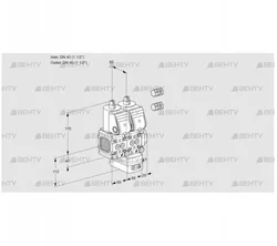 VCH2E40F/40R05FNHEWR3/PPPP/PPPP (88101627) Клапан с регулятором расхода Kromschroder