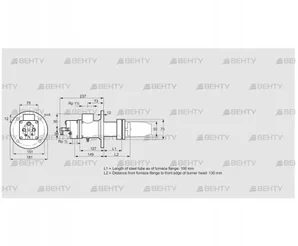 BIC 50RB-100/135-(39)D (84030121) Газовая горелка Kromschroder