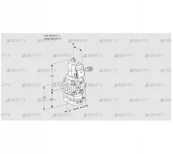 VAD125R/NPGR-100A (88026273) Газовый клапан с регулятором давления Kromschroder