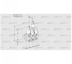 VCS2E40R/40R05NLWR/PPPP/PPPP (88107180) Сдвоенный газовый клапан Kromschroder