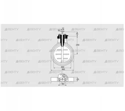 DKR 300Z03F650D (03149253) Дроссельная заслонка Kromschroder