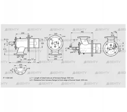 ZIO 165HDL-500/435-(29)D (84246050) Газовая горелка Kromschroder