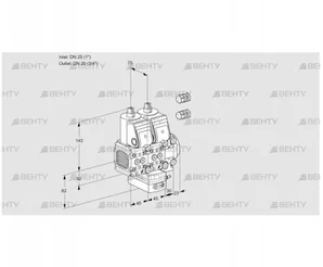 VCH1E25R/20R05FNHEVWR3/PPPP/PPPP (88102536) Клапан с регулятором расхода Kromschroder