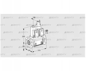 VCS780F05NLWR3B/PPMM/PPMM (88207566) Сдвоенный газовый клапан Kromschroder