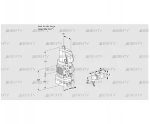 VAD1T-/25N/NQSR-50A (88011244) Газовый клапан с регулятором давления Kromschroder