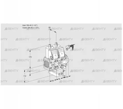 VCH2E40R/40R05FNHEVWR/PPPP/PPPP (88104329) Клапан с регулятором расхода Kromschroder