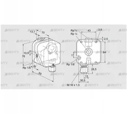 DG 150UG-3 (84447520) Датчик-реле давления газа Kromschroder