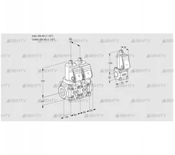 VCS2T40N/40N05NNQSR/PPPP/PPZS (88101002) Сдвоенный газовый клапан Kromschroder