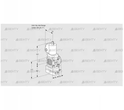 VAD1T-/25N/NKGL-50A (88029800) Газовый клапан с регулятором давления Kromschroder