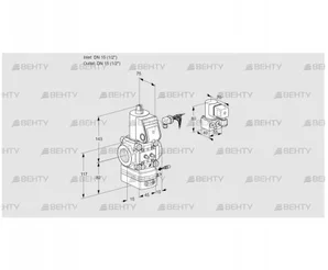 VAG115R/NWBE (88013680) Газовый клапан с регулятором соотношения Kromschroder