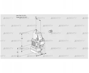 VAH1E15R/15R05FHEVWR/PP/PP (88102353) Клапан с регулятором расхода Kromschroder