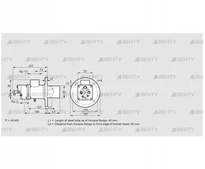 BIO 50KB-40/35-(34)D (84015416) Газовая горелка Kromschroder